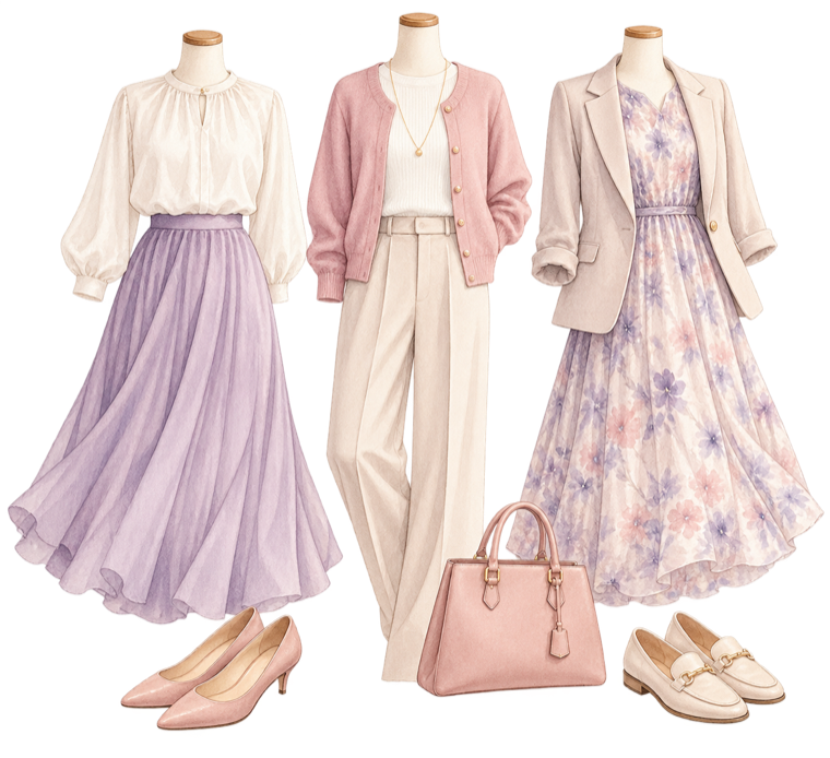 手持ち服で作る着回しコーディネート