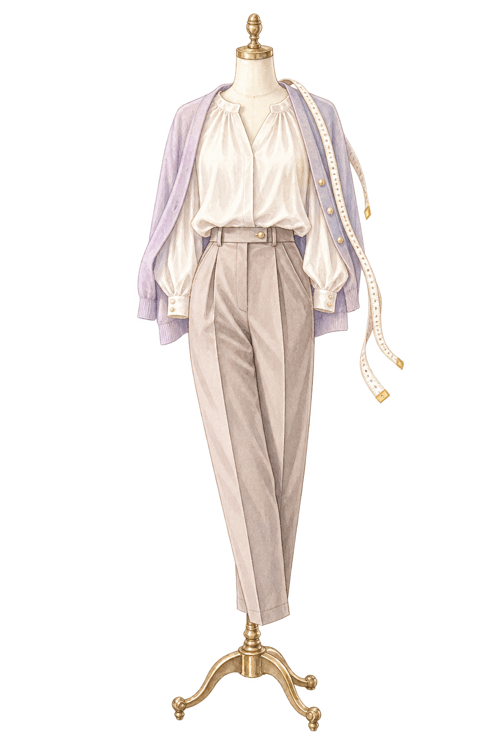 骨格診断を表す日常服のコーディネート